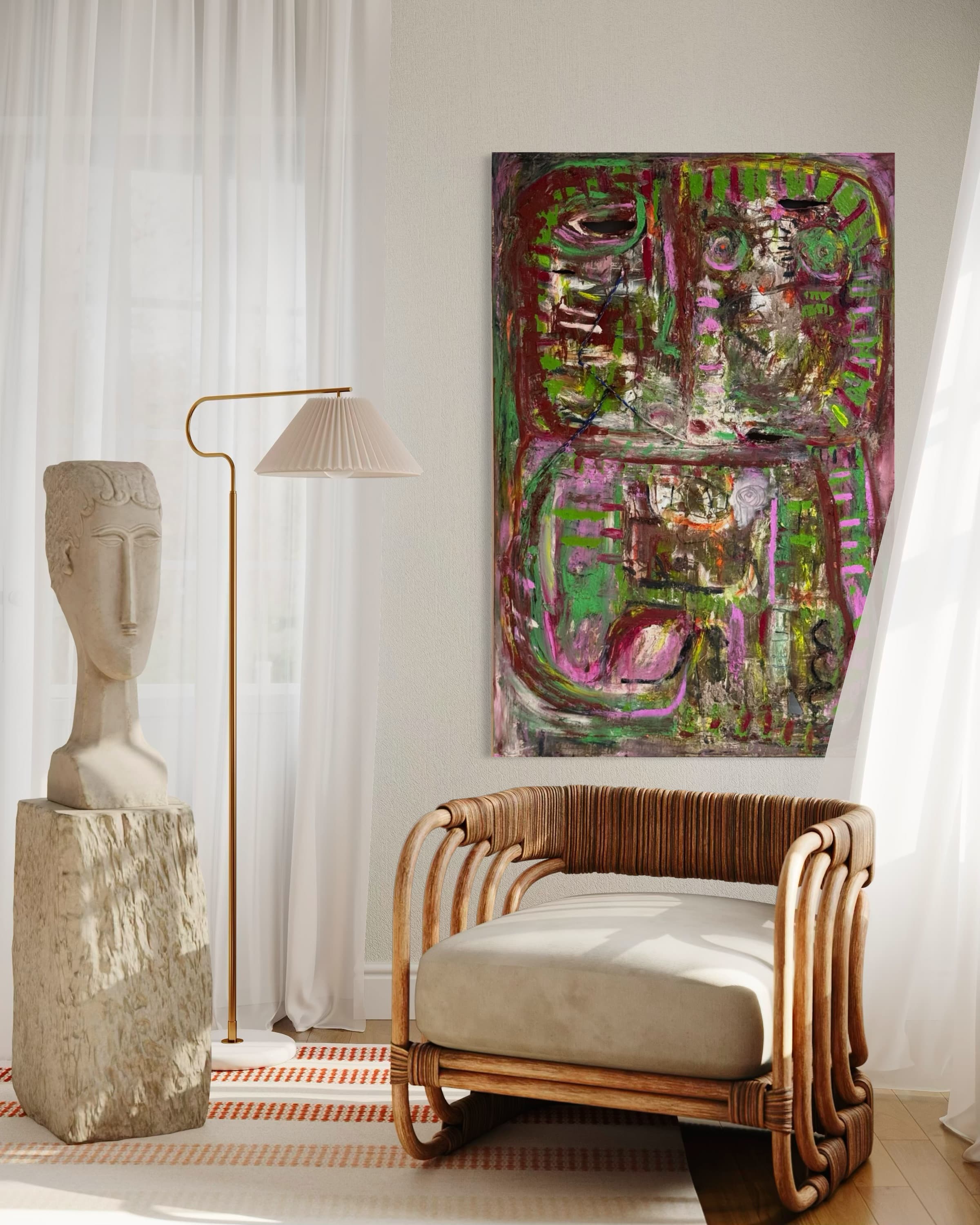 Work shown in a real interior