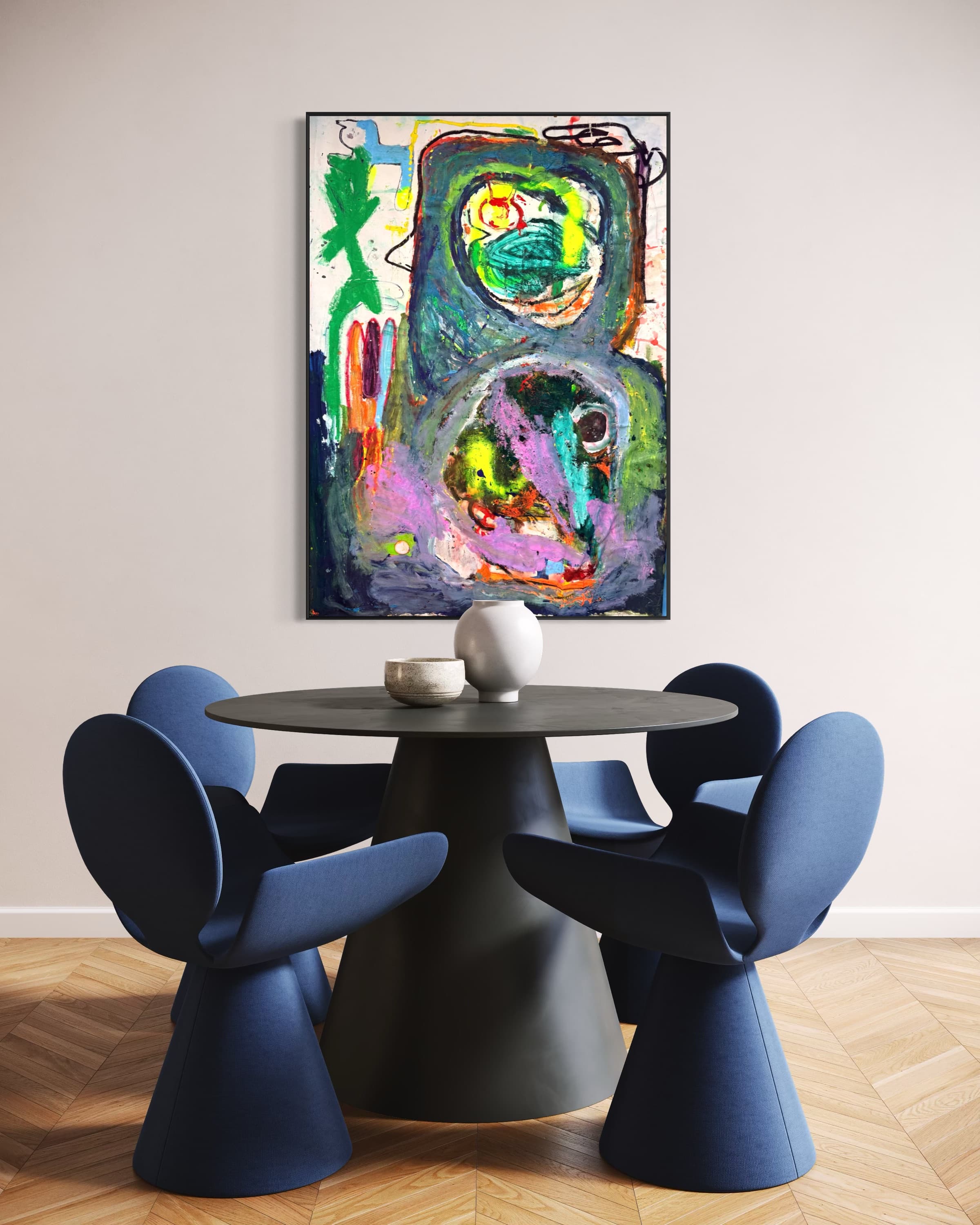 Work shown in a real interior