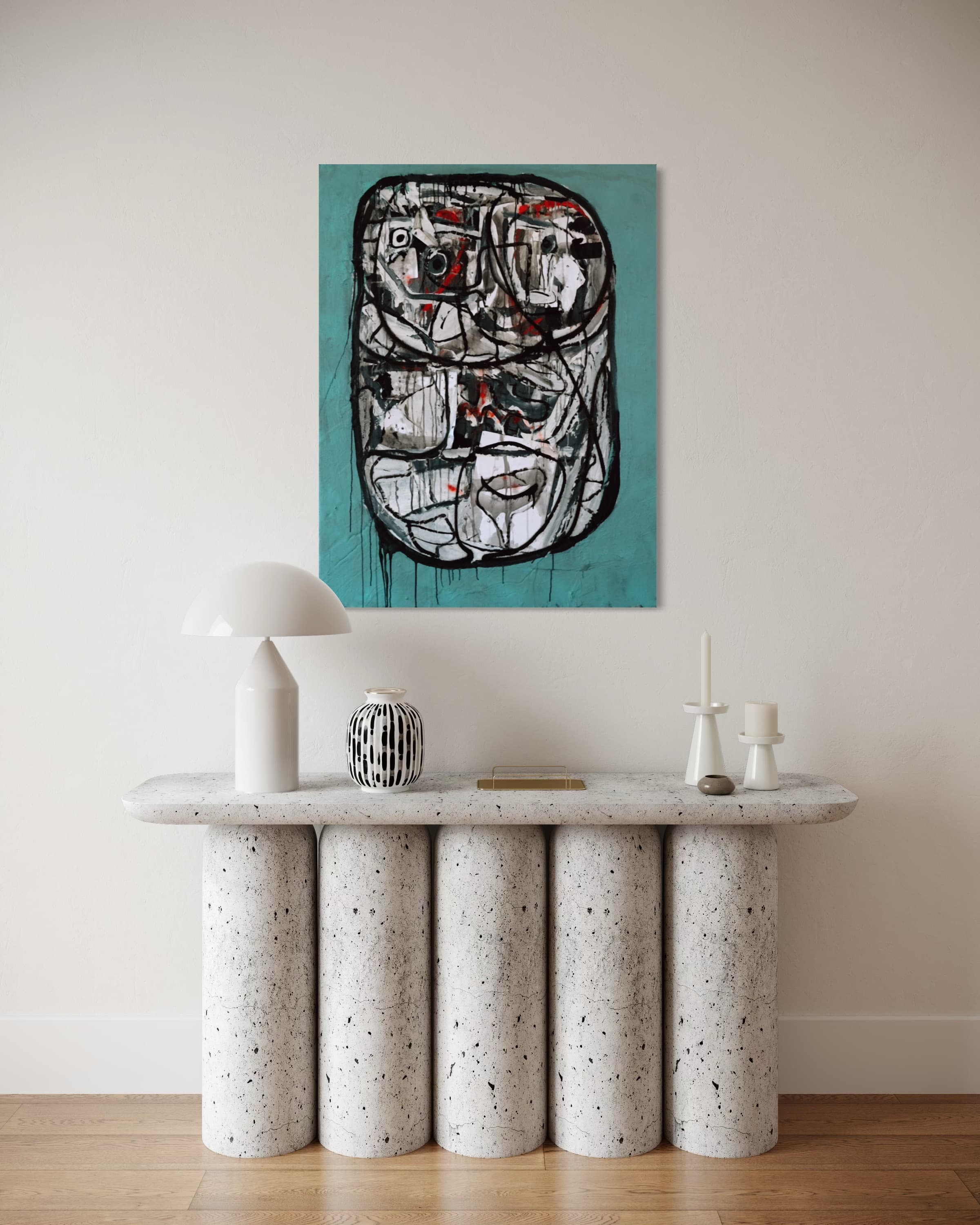 Work shown in a real interior