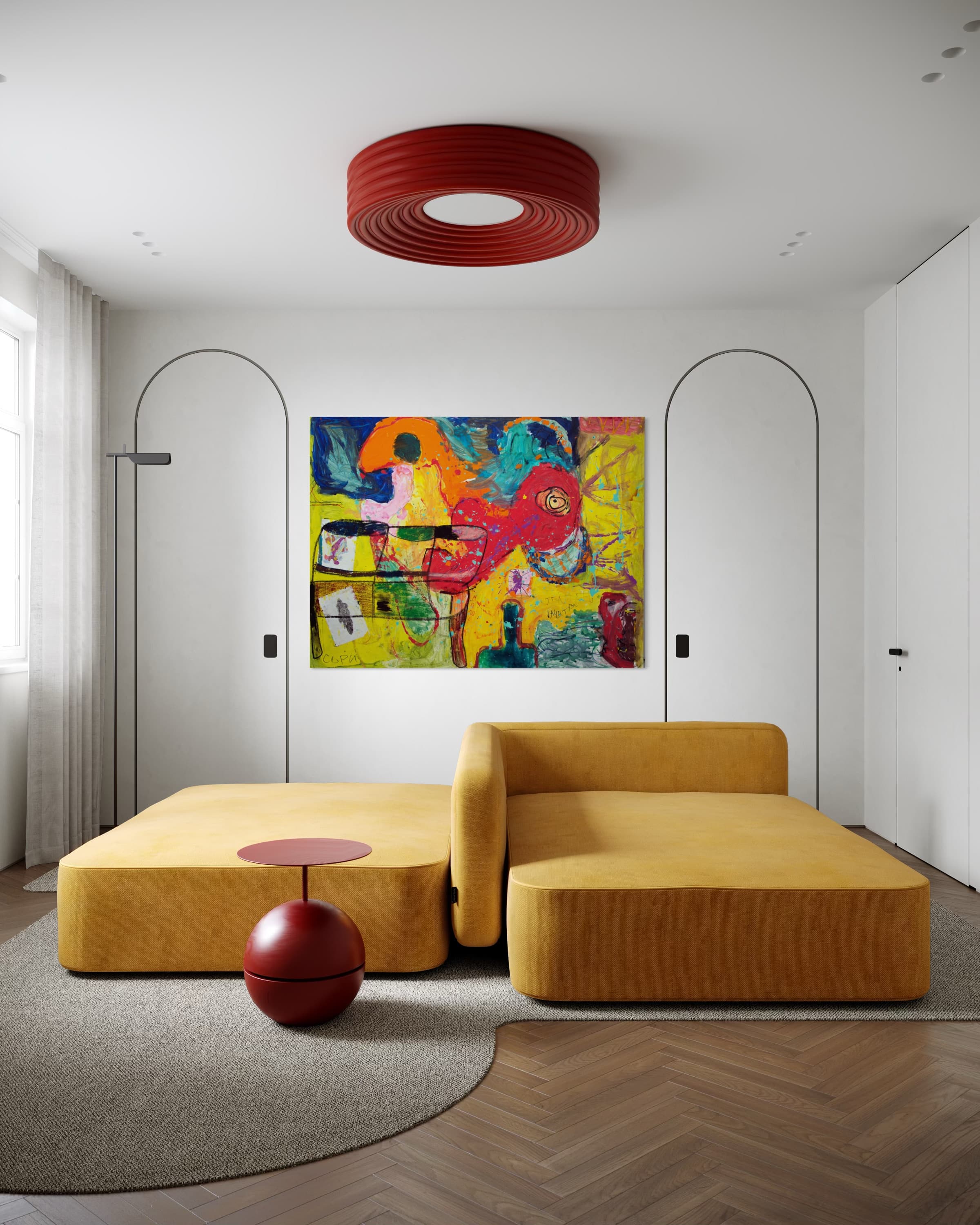 Work shown in a real interior