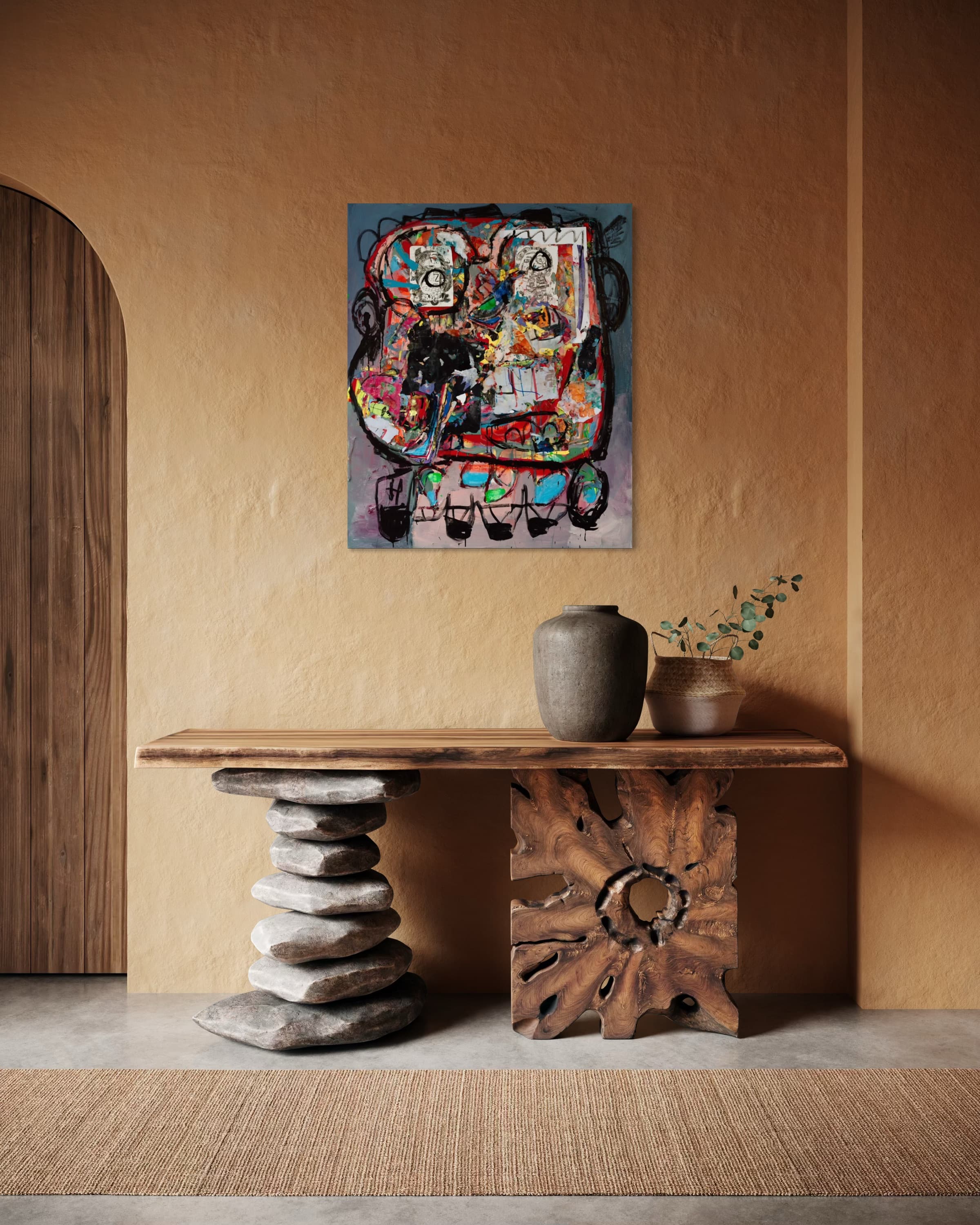 Work shown in a real interior